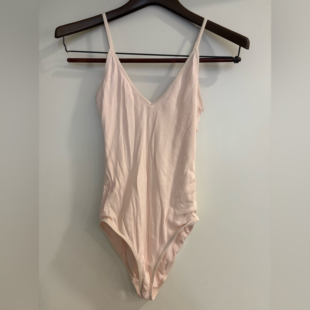 Talula Blush Pink V-Neck bodysuit